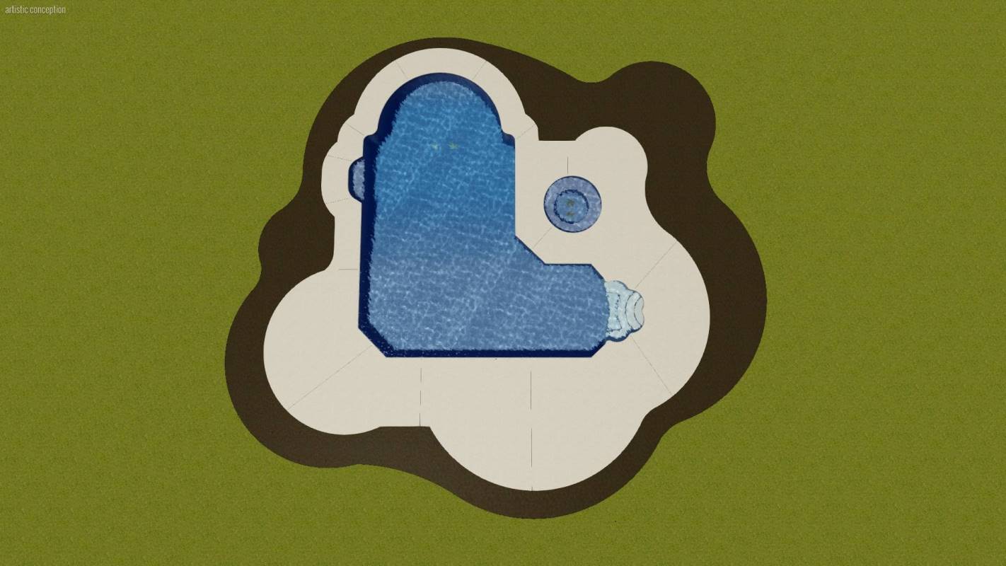 Designer Ell Pool Shape | Pool Town