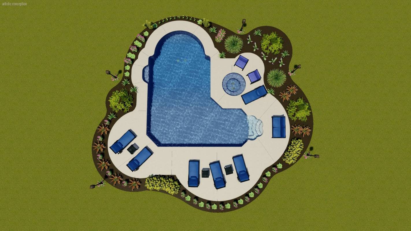 Designer Ell Pool Shape | Pool Town