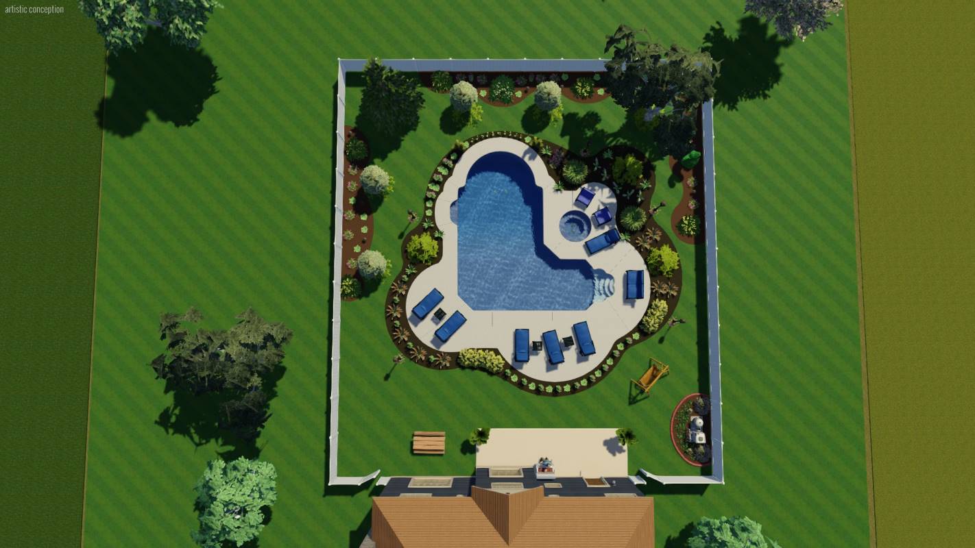 Designer Ell Pool Shape | Pool Town