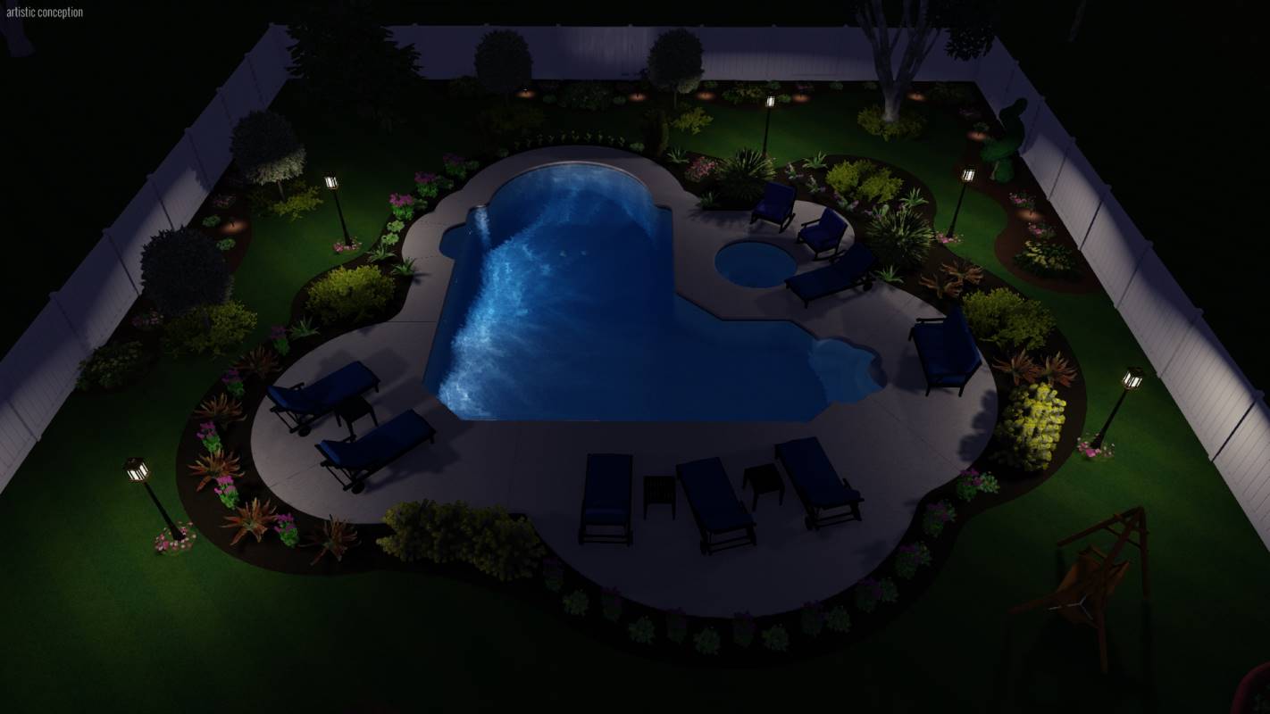 Designer Ell Pool Shape | Pool Town