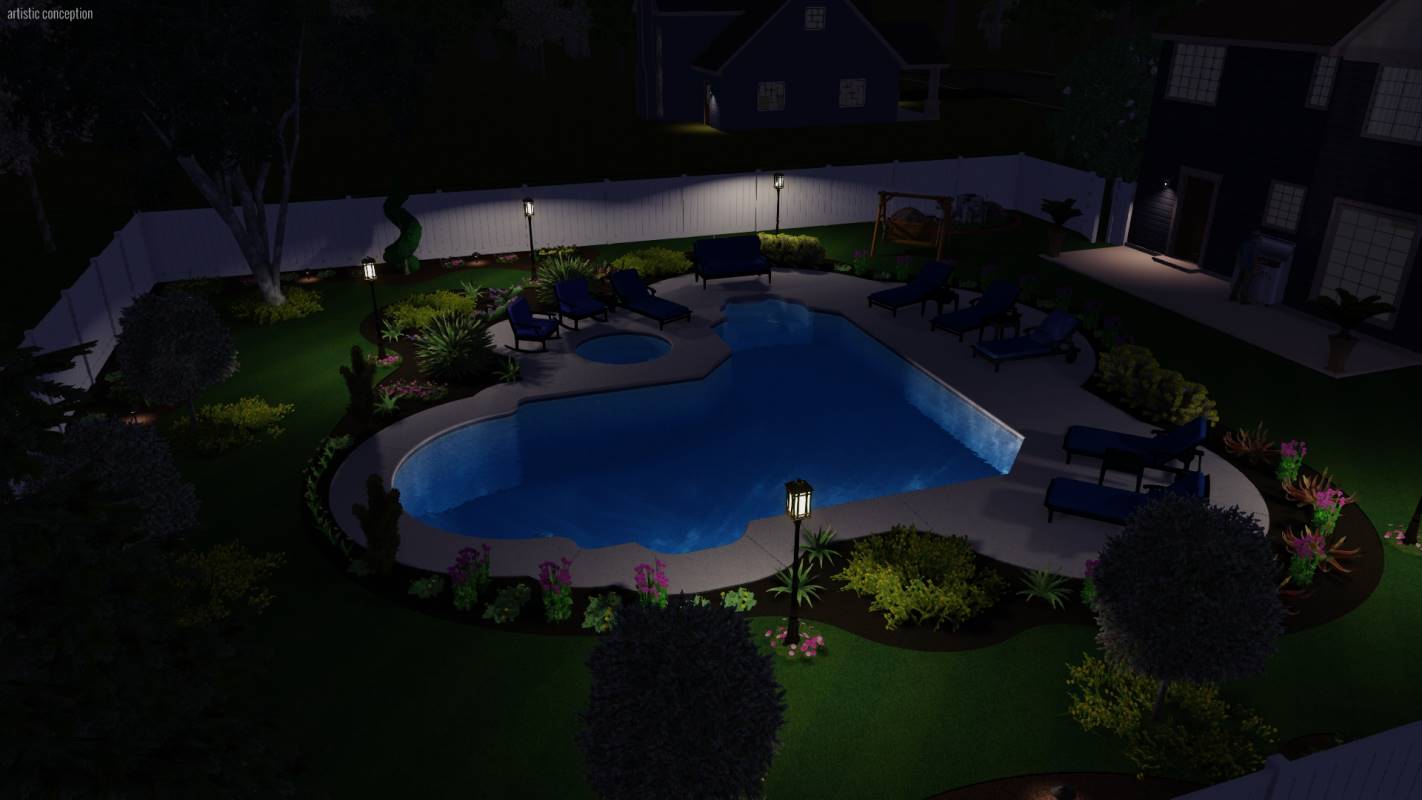 Designer Ell Pool Shape | Pool Town