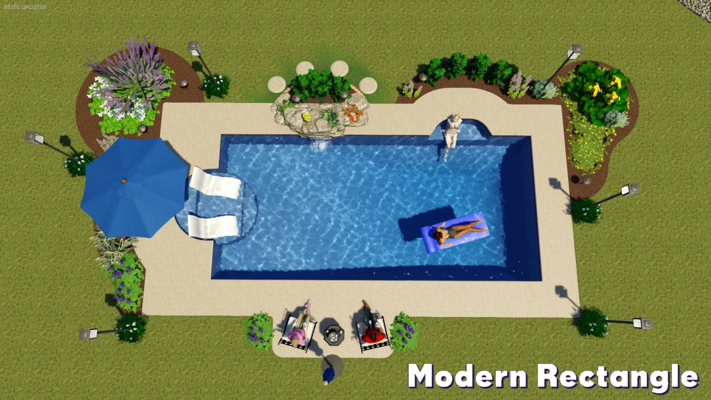Modern Rectangle | Pool Town NJ