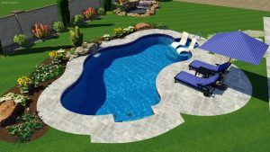Natural Spring Pool Shape by Pool Town