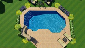 Grecian Lazy Ell Pool Shape by Pool Town