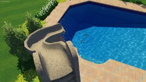 Grecian Lazy Ell Pool Shape by Pool Town