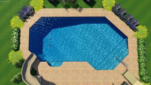 Grecian Lazy Ell Pool Shape by Pool Town