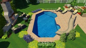 Grecian Lazy Ell Pool Shape by Pool Town