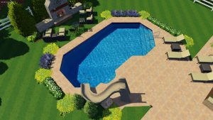 Grecian Lazy Ell Pool Shape by Pool Town