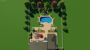 Grecian Lazy Ell Pool Shape by Pool Town