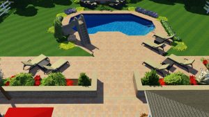Grecian Lazy Ell Pool Shape by Pool Town