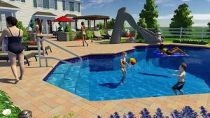 Grecian Lazy Ell Pool Shape by Pool Town