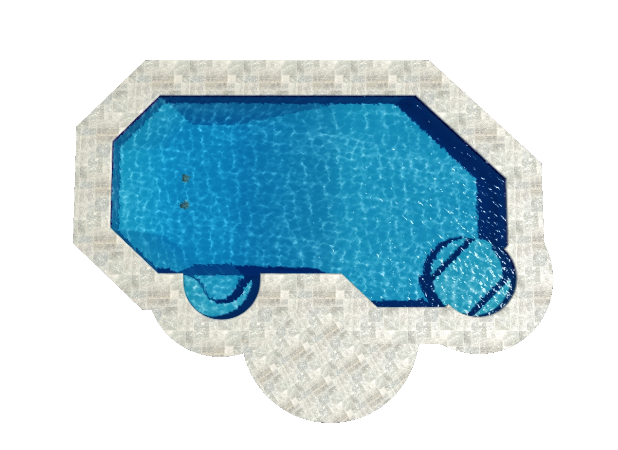 Grecian Lazy Ell Pool Shape