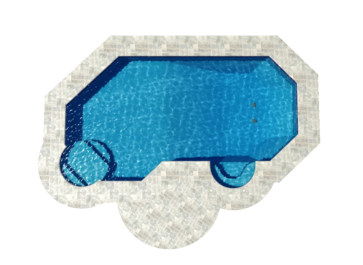 Grecian Lazy Ell Pool Shape