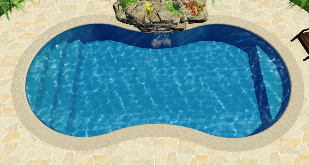 THE TROPICAL LAKE W/STADIUM STAIRS