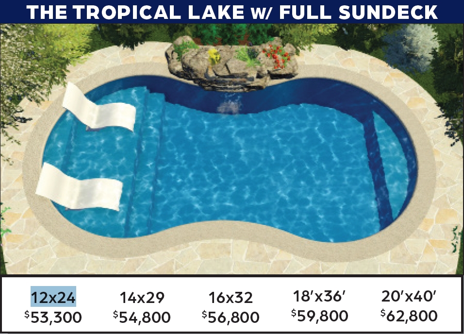 THE TROPICAL LAKE W/ FULL SUNDECK